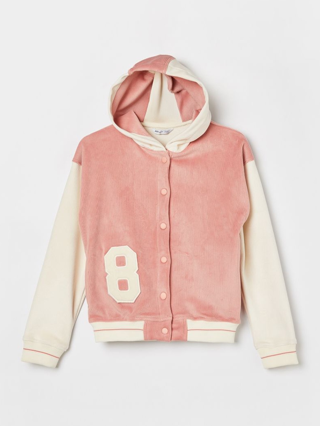 Fame Forever by Lifestyle Girls Colourblocked Long Sleeves Hood Front-Open Sweatshirt, Peach
Fame Forever by Lifestyle Girls Colourblocked Long Sleeves Hood Front-Open Sweatshirt, Peach