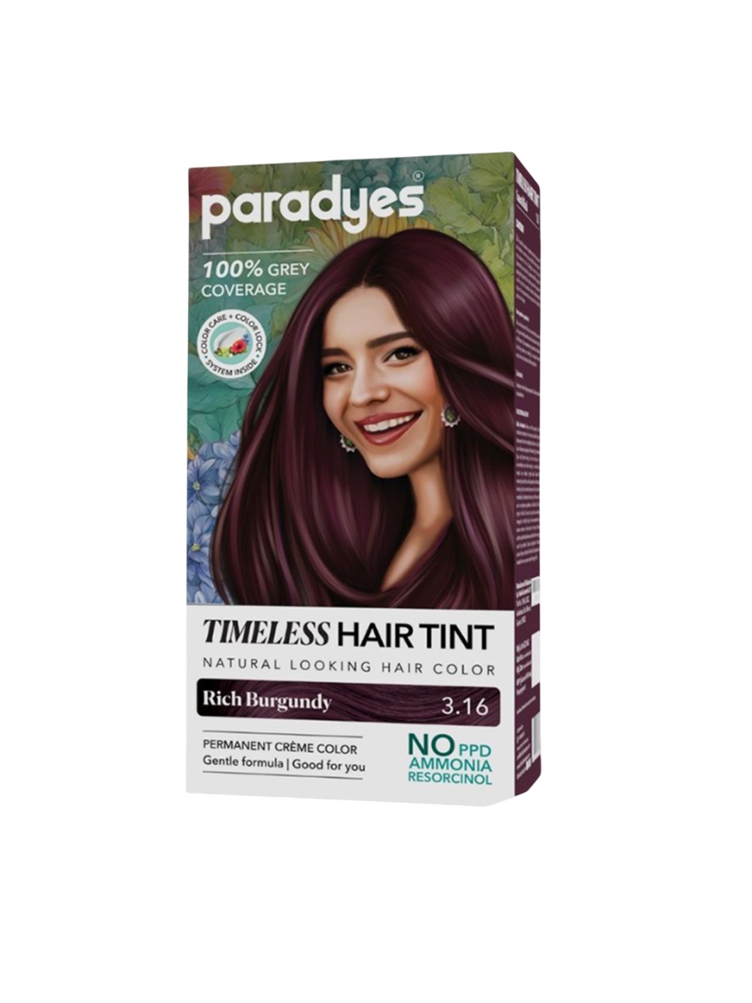 Paradyes Timeless Permanent Creme Hair Colour For Grey Coverage- 120 g - Rich Burgundy
Paradyes Timeless Permanent Creme Hair Colour For Grey Coverage- 120 g - Rich Burgundy