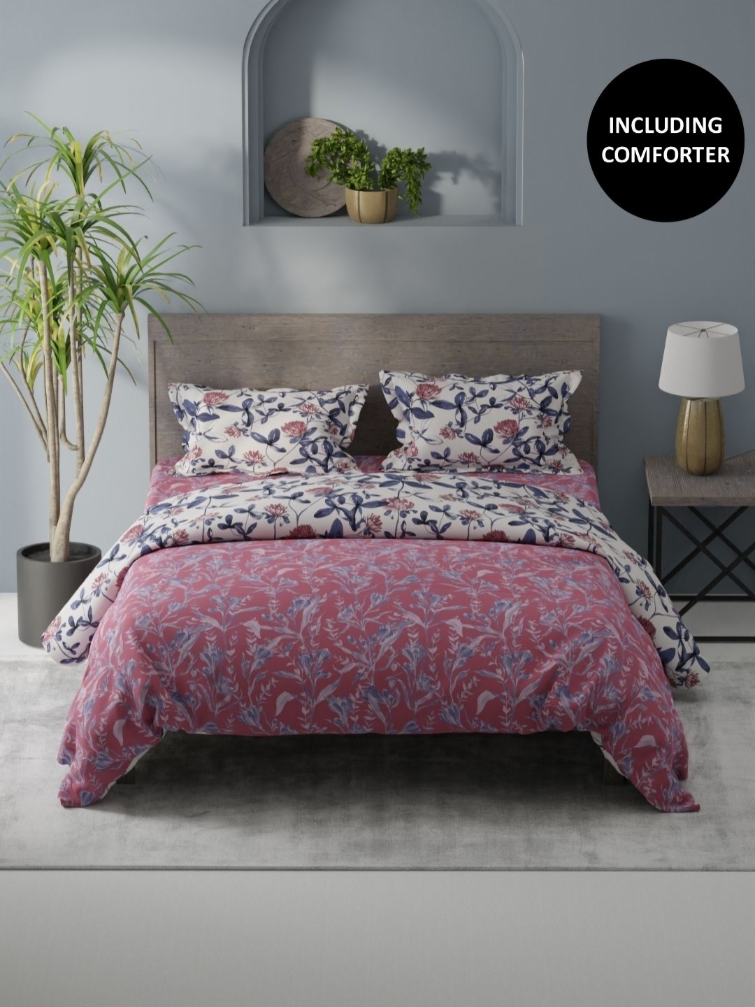 KOPA Rose & White 4 Pcs Floral Printed Cotton Queen Comforter & Bedsheet 2 Pillow Covers
KOPA Rose & White 4 Pcs Floral Printed Cotton Queen Comforter & Bedsheet 2 Pillow Covers