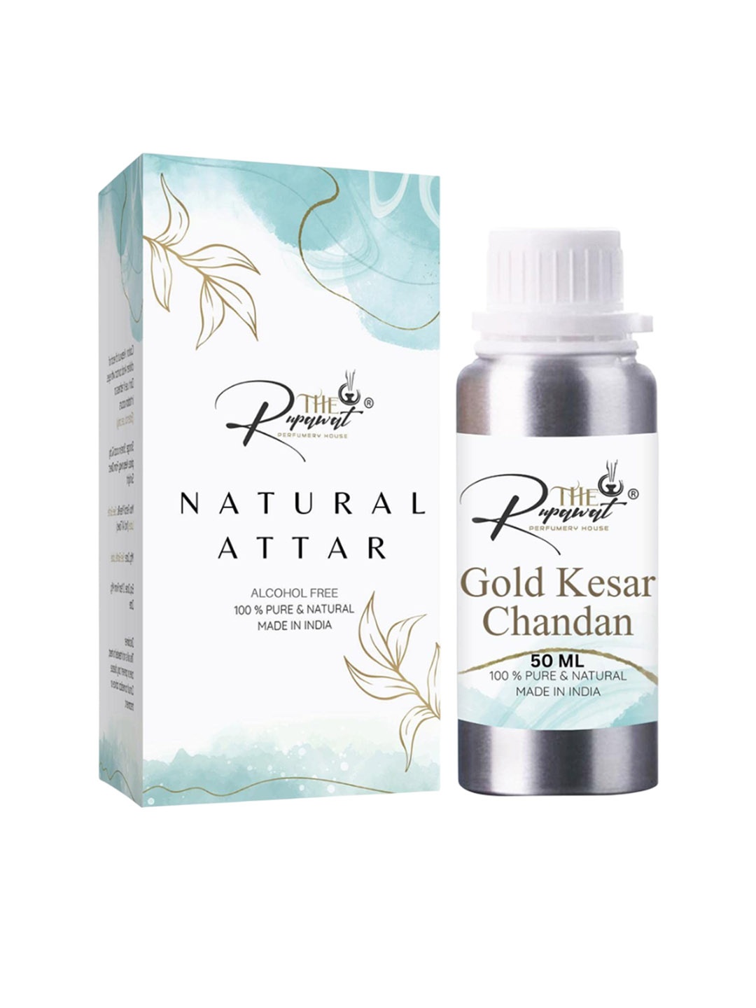 THE RUPAWAT Perfumery House Gold Kesar Chandan 100% Natural Alcohol-Free Attar - 50 ml, Transparent
THE RUPAWAT Perfumery House Gold Kesar Chandan 100% Natural Alcohol-Free Attar - 50 ml, Transparent