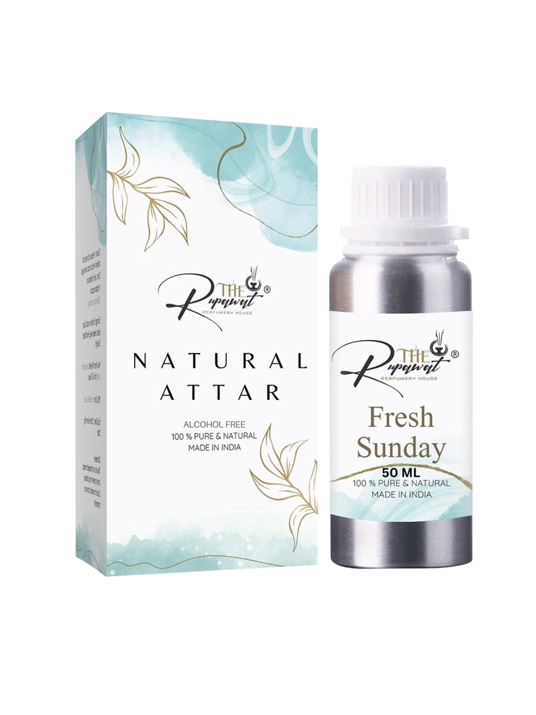 THE RUPAWAT Perfumery House Fresh Sunday 100% Natural & Pure Alcohol Free Attar - 50 ml, Transparent
THE RUPAWAT Perfumery House Fresh Sunday 100% Natural & Pure Alcohol Free Attar - 50 ml, Transparent