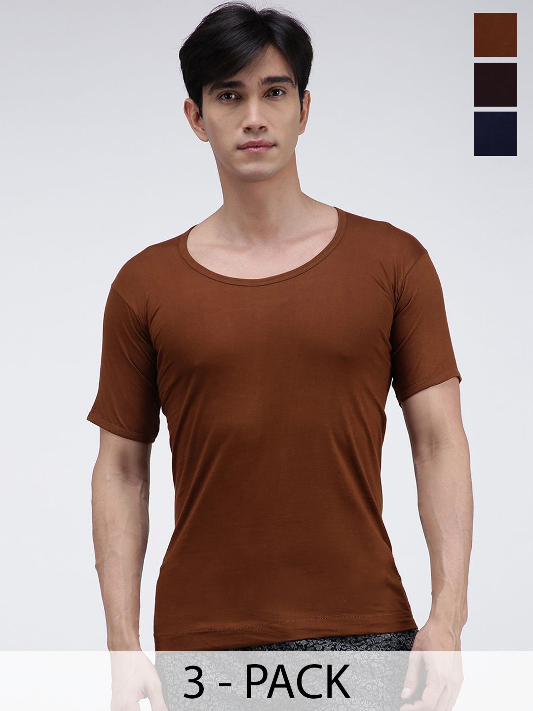 AMUL COMFY Pack Of 3 Cotton Short Sleeves Innerwear Vests AC-CVESTRNS-MULTI-S-3PC, Brown
AMUL COMFY Pack Of 3 Cotton Short Sleeves Innerwear Vests AC-CVESTRNS-MULTI-S-3PC, Brown