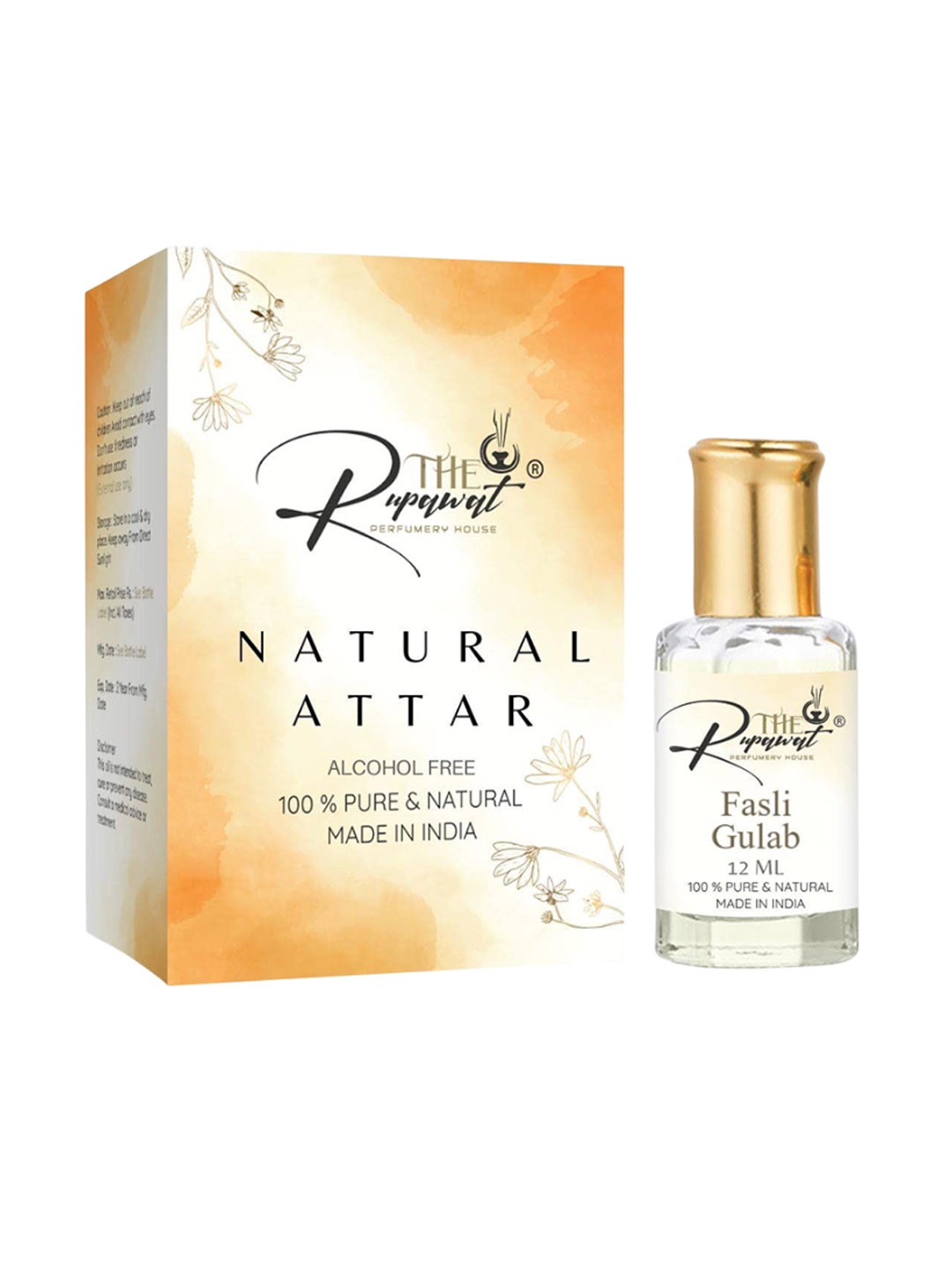 THE RUPAWAT Perfumery House Fasli Gulab 100% Natural Alcohol-Free Attar - 12 ml, Transparent
THE RUPAWAT Perfumery House Fasli Gulab 100% Natural Alcohol-Free Attar - 12 ml, Transparent