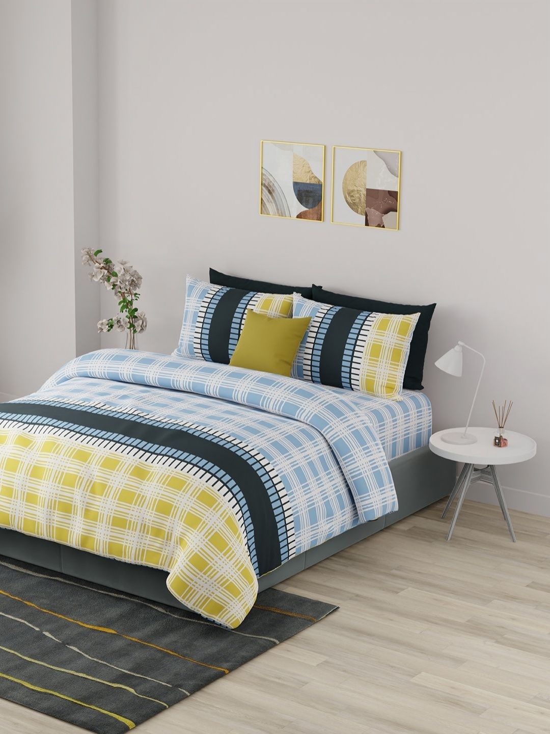 United Colors of Benetton Yellow & Blue Geometric 210 TC King Bedsheet with 2 Pillow Covers
United Colors of Benetton Yellow & Blue Geometric 210 TC King Bedsheet with 2 Pillow Covers