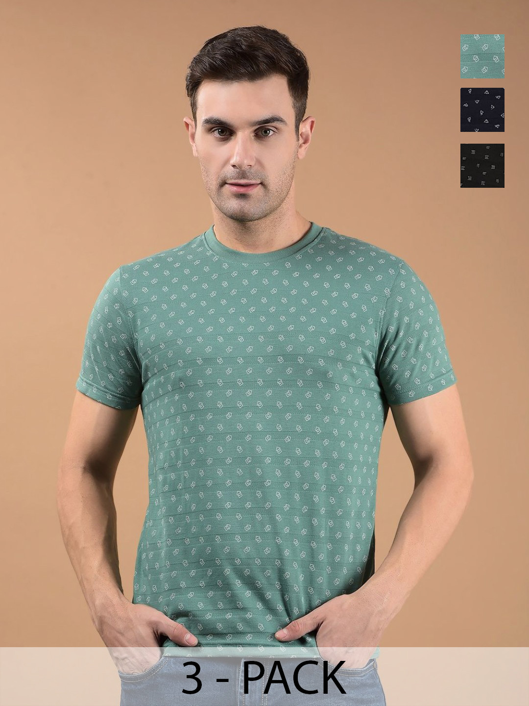 Dollar Men 3 Printed Pockets T-shirt, Multi 
Dollar Men 3 Printed Pockets T-shirt, Multi