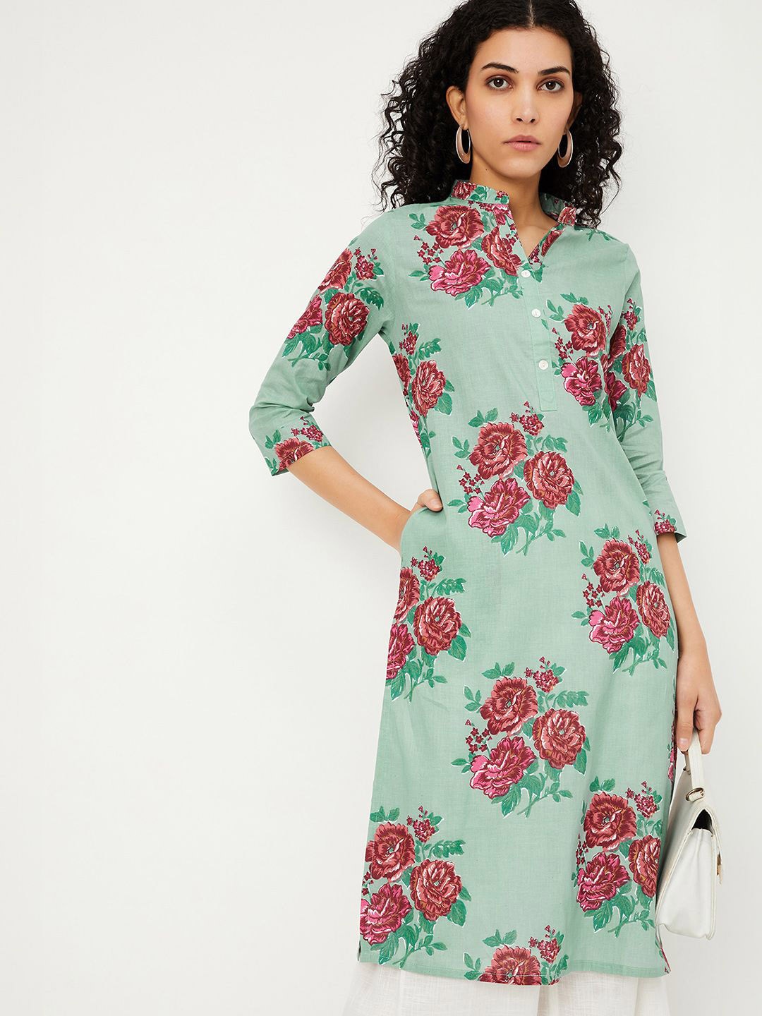max Women Floral Printed Keyhole Neck Flared Sleeves Gotta Patti Anarkali Kurta, Blue
max Women Floral Printed Keyhole Neck Flared Sleeves Gotta Patti Anarkali Kurta, Blue