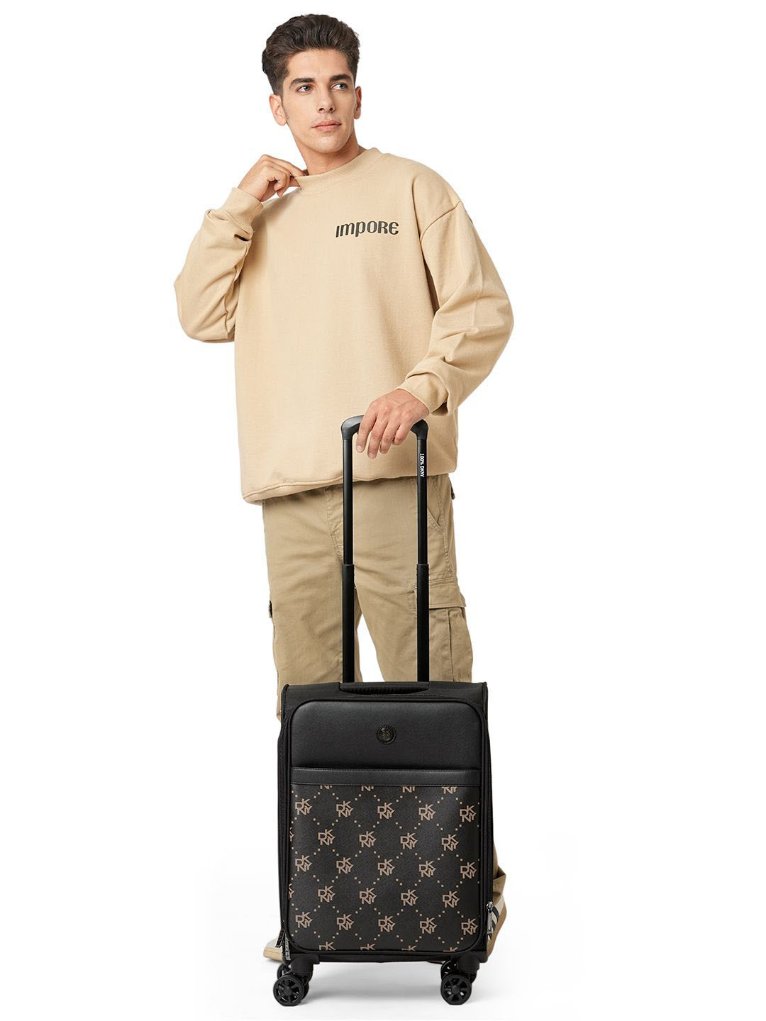 DKNY STREET CRED Unisex Hard-Sided Cabin Trolley Bag, Black
DKNY STREET CRED Unisex Hard-Sided Cabin Trolley Bag, Black