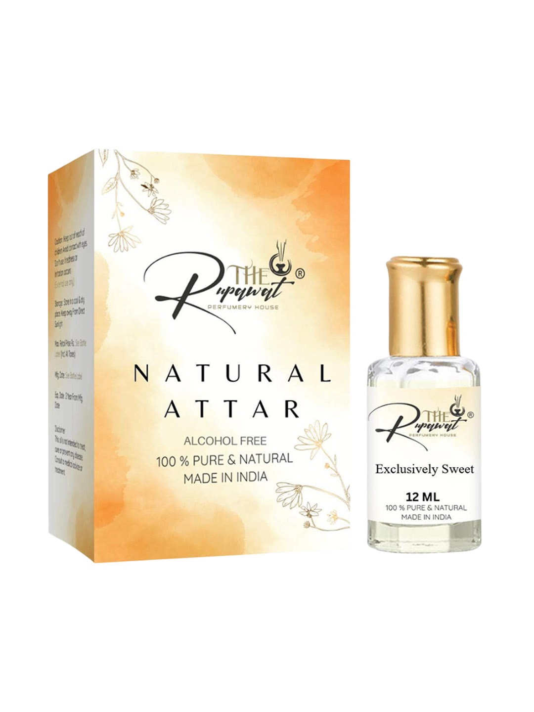 THE RUPAWAT Perfumery House Exclusively Sweet 100% Natural & Pure Attar - 12ml, Transparent
THE RUPAWAT Perfumery House Exclusively Sweet 100% Natural & Pure Attar - 12ml, Transparent