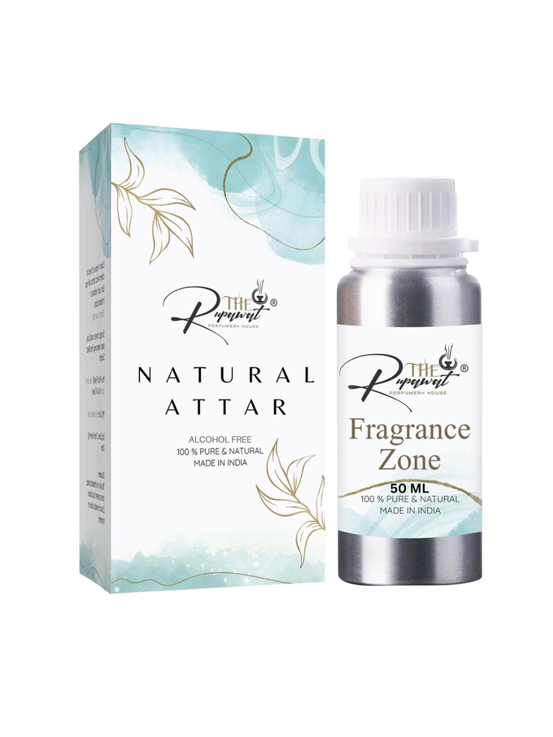 THE RUPAWAT Perfumery House Fragrance Zone 100% Natural & Pure Alcohol Free Attar - 50 ml, Transparent
THE RUPAWAT Perfumery House Fragrance Zone 100% Natural & Pure Alcohol Free Attar - 50 ml, Transparent