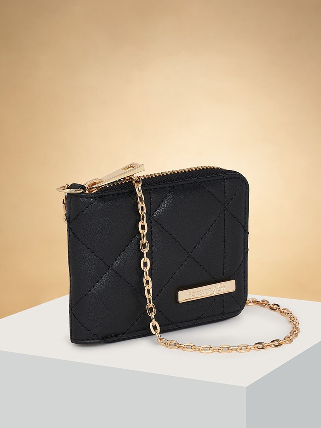 Forever Glam by Pantaloons Women Geometric Zip Detail Leather Zip Around Wallet, Black
Forever Glam by Pantaloons Women Geometric Zip Detail Leather Zip Around Wallet, Black