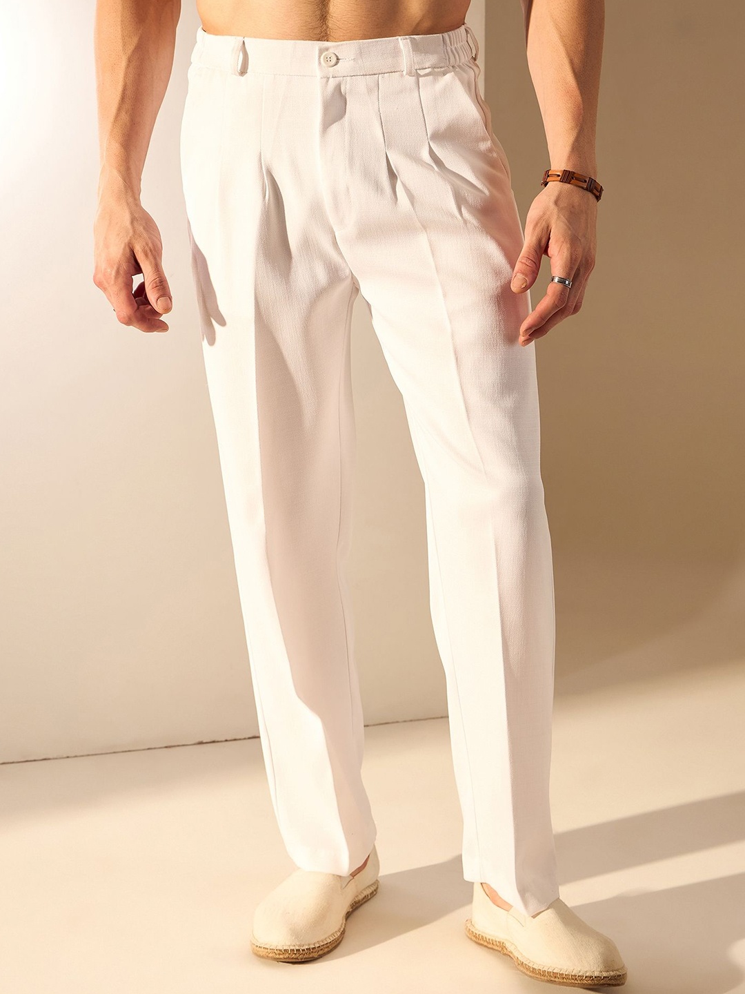 DENNISON Men Relaxed Baggy Fit Elasticated Easy Wash Auto-Fit Waist Korean Pants, White
DENNISON Men Relaxed Baggy Fit Elasticated Easy Wash Auto-Fit Waist Korean Pants, White