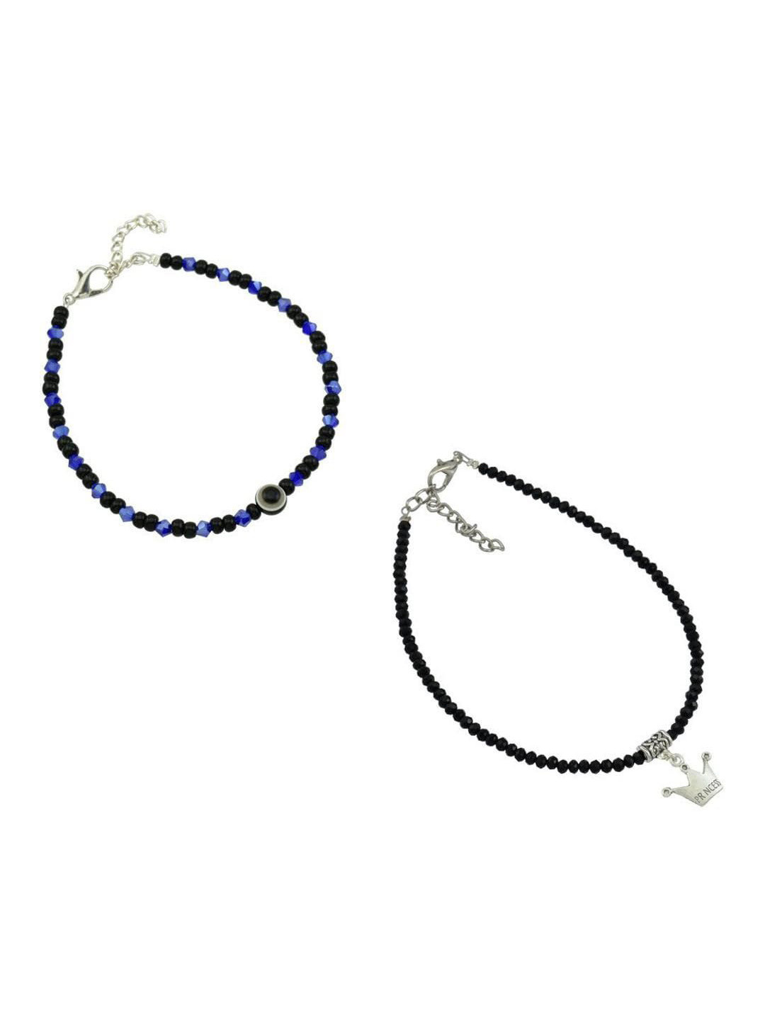 HIGH TRENDZ Pack of 2 Single Leg Anklet with Beads, Black
HIGH TRENDZ Pack of 2 Single Leg Anklet with Beads, Black