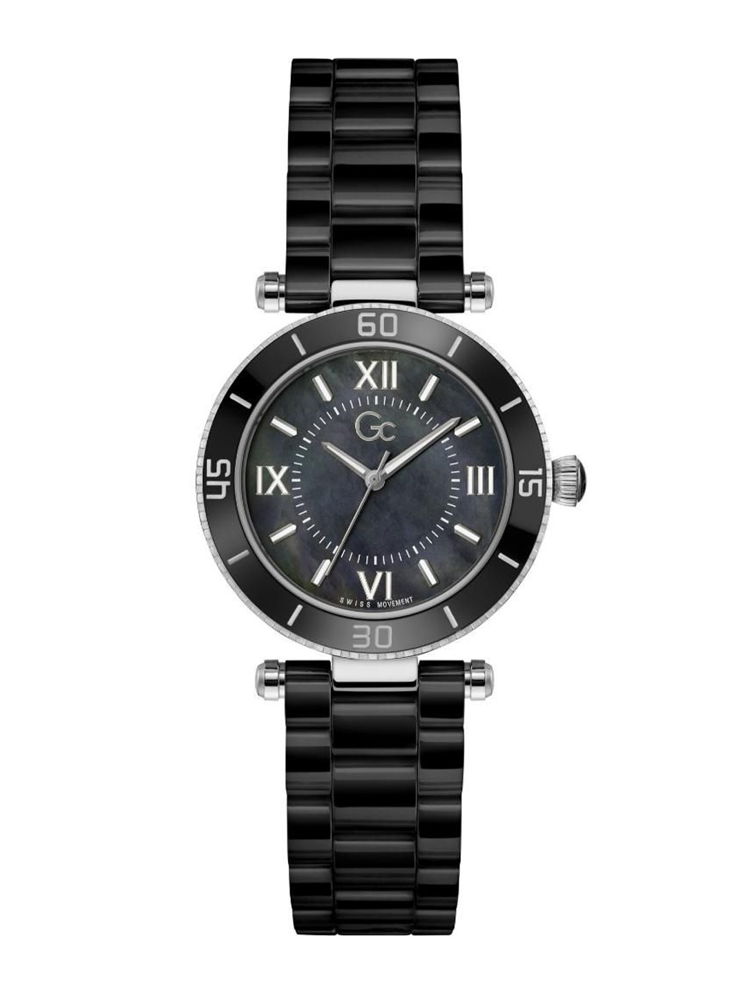 GC Women Brass Dial & Ceramic Bracelet Style Straps Analogue Watch Z05009L2MF, Black
GC Women Brass Dial & Ceramic Bracelet Style Straps Analogue Watch Z05009L2MF, Black