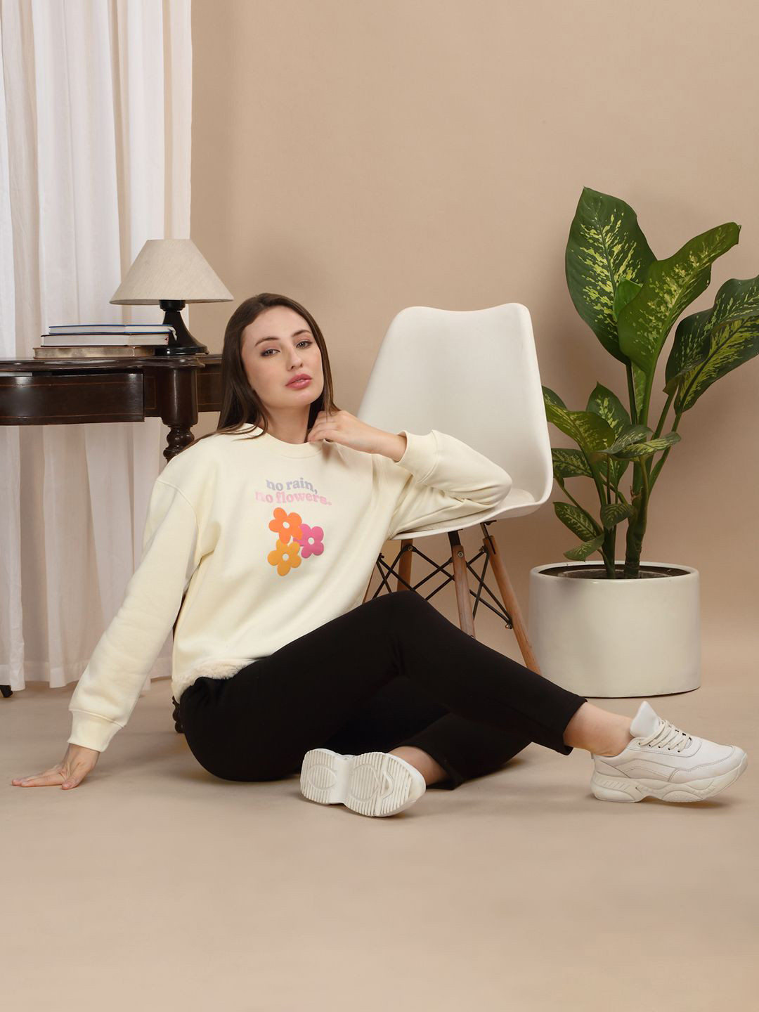 Sweet Dreams Women Printed Cotton Round Neck Long Sleeves Pullover Sweatshirt, Yellow
Sweet Dreams Women Printed Cotton Round Neck Long Sleeves Pullover Sweatshirt, Yellow