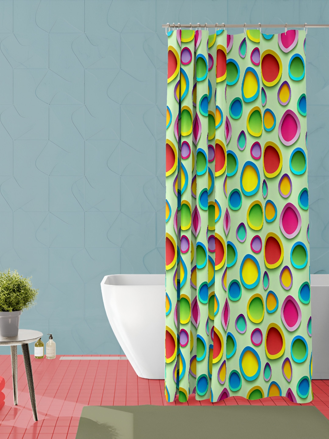 ArtzFolio Single Piece Waterproof Polyester Shower Curtain, Multi
ArtzFolio Single Piece Waterproof Polyester Shower Curtain, Multi