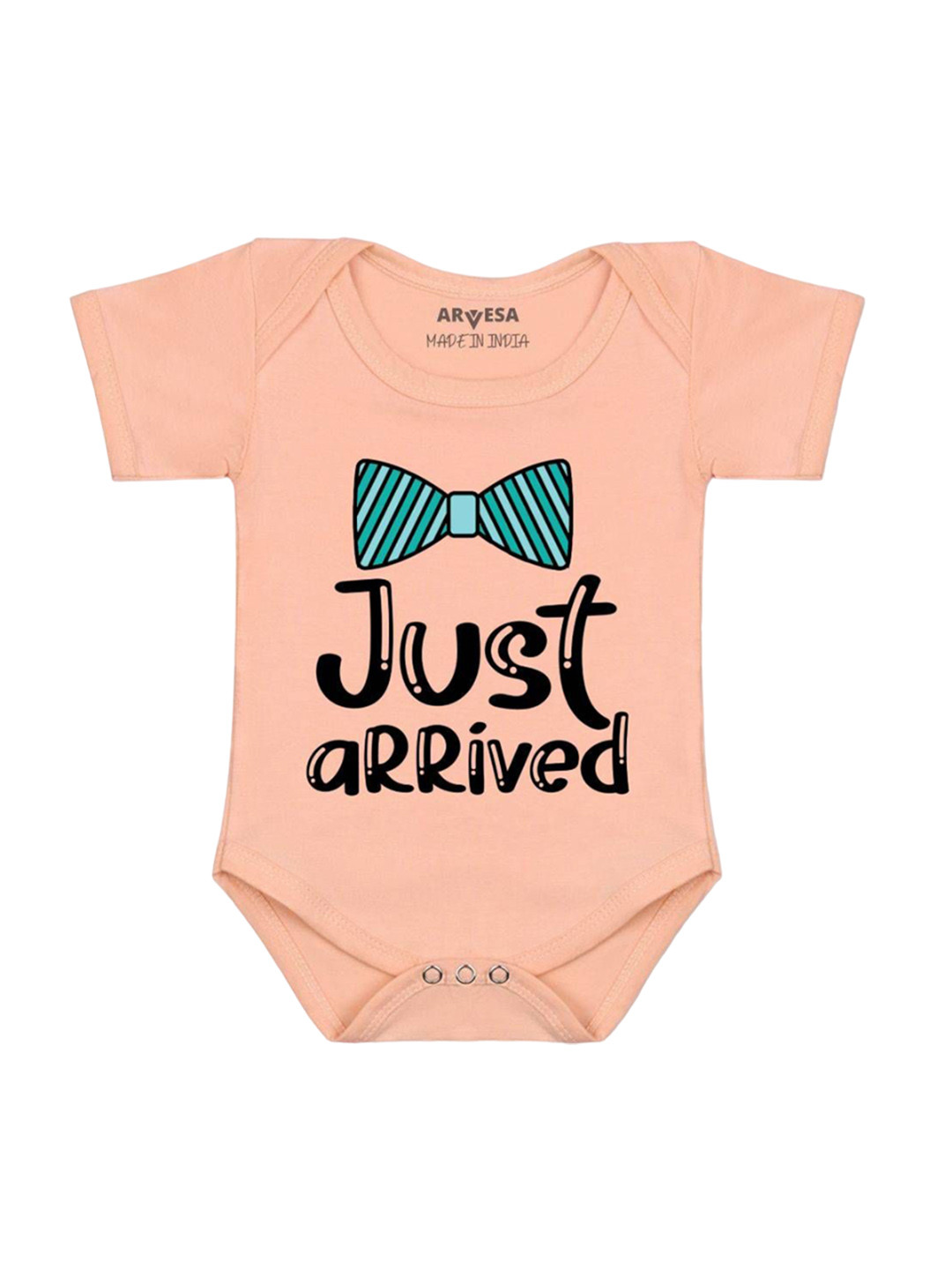 Arvesa Kids Short Sleeve Printed Bodysuit, Peach
Arvesa Kids Short Sleeve Printed Bodysuit, Peach