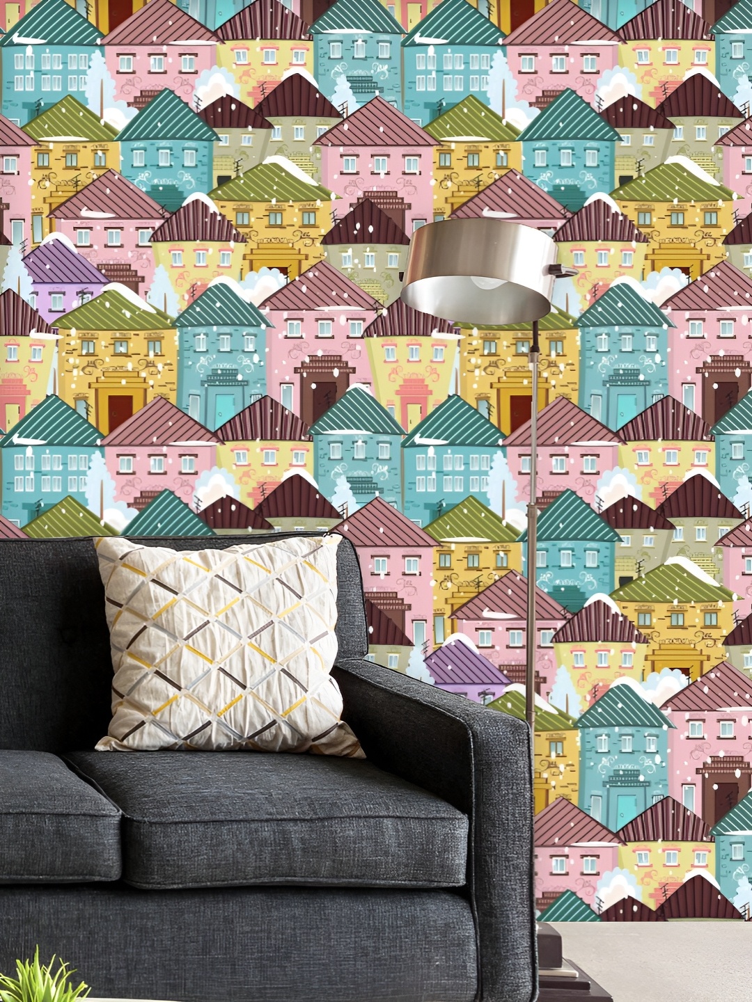 ArtzFolio Printed UV-Resistant Anti-Bacterial Cute Houses Peel & Stick Wallpaper, Multi
ArtzFolio Printed UV-Resistant Anti-Bacterial Cute Houses Peel & Stick Wallpaper, Multi