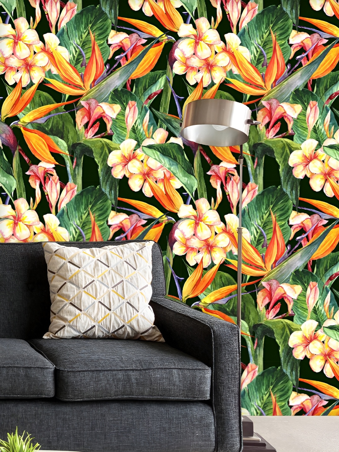 ArtzFolio Printed UV-Resistant Anti-Bacterial Tropical Pattern With Exotic Flowers Peel & Stick Wallpaper, Multi
ArtzFolio Printed UV-Resistant Anti-Bacterial Tropical Pattern With Exotic Flowers Peel & Stick Wallpaper, Multi