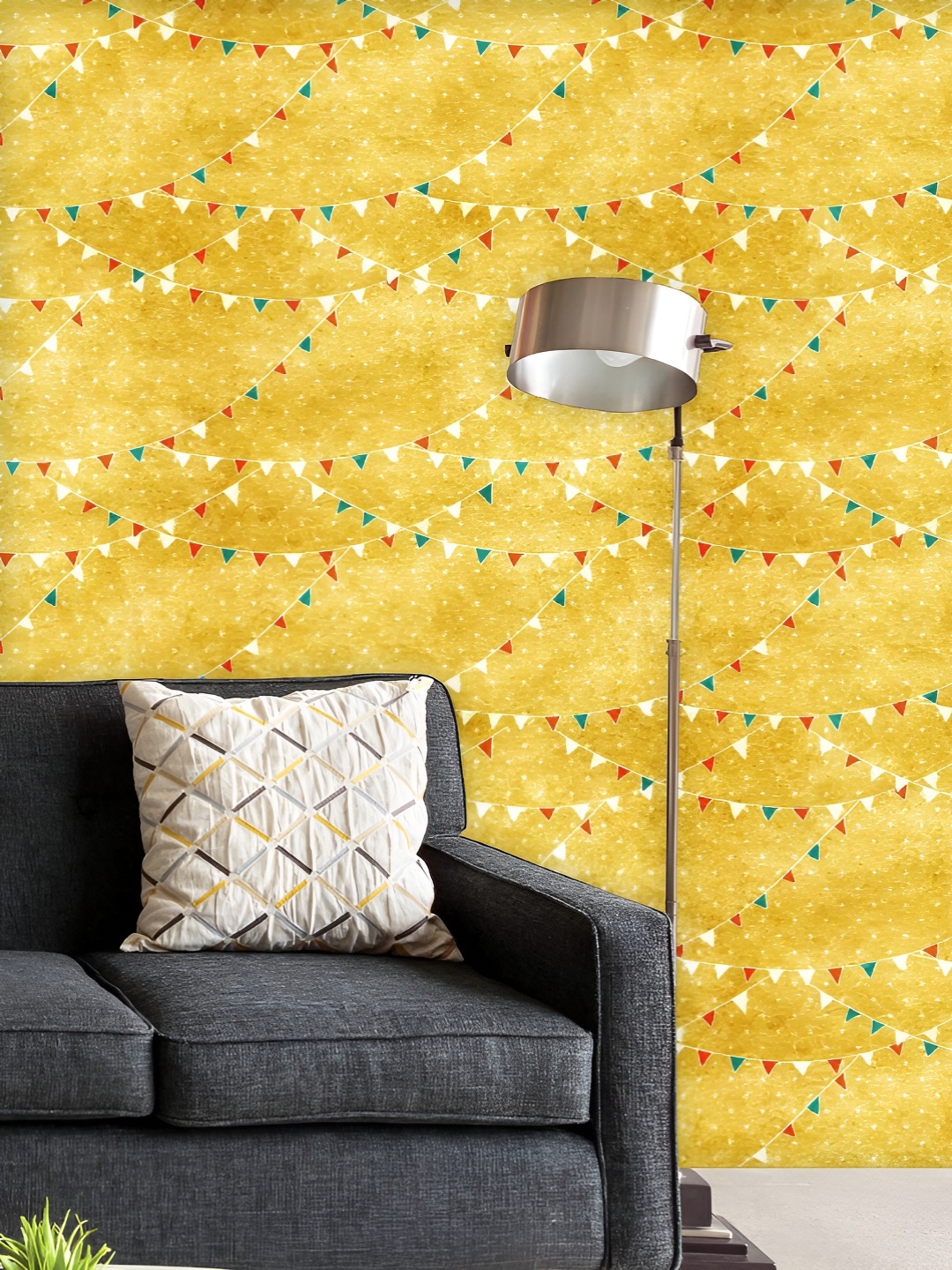 ArtzFolio Printed UV-Resistant Anti-Bacterial Colorful Bunting Flags Peel & Stick Wallpaper, Multi
ArtzFolio Printed UV-Resistant Anti-Bacterial Colorful Bunting Flags Peel & Stick Wallpaper, Multi