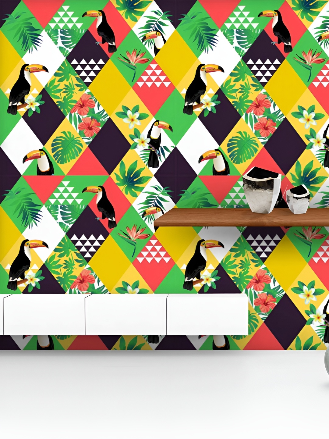 ArtzFolio Printed UV-Resistant Anti-Bacterial Exotic Floral Leaves Peel & Stick Wallpaper, Multi
ArtzFolio Printed UV-Resistant Anti-Bacterial Exotic Floral Leaves Peel & Stick Wallpaper, Multi