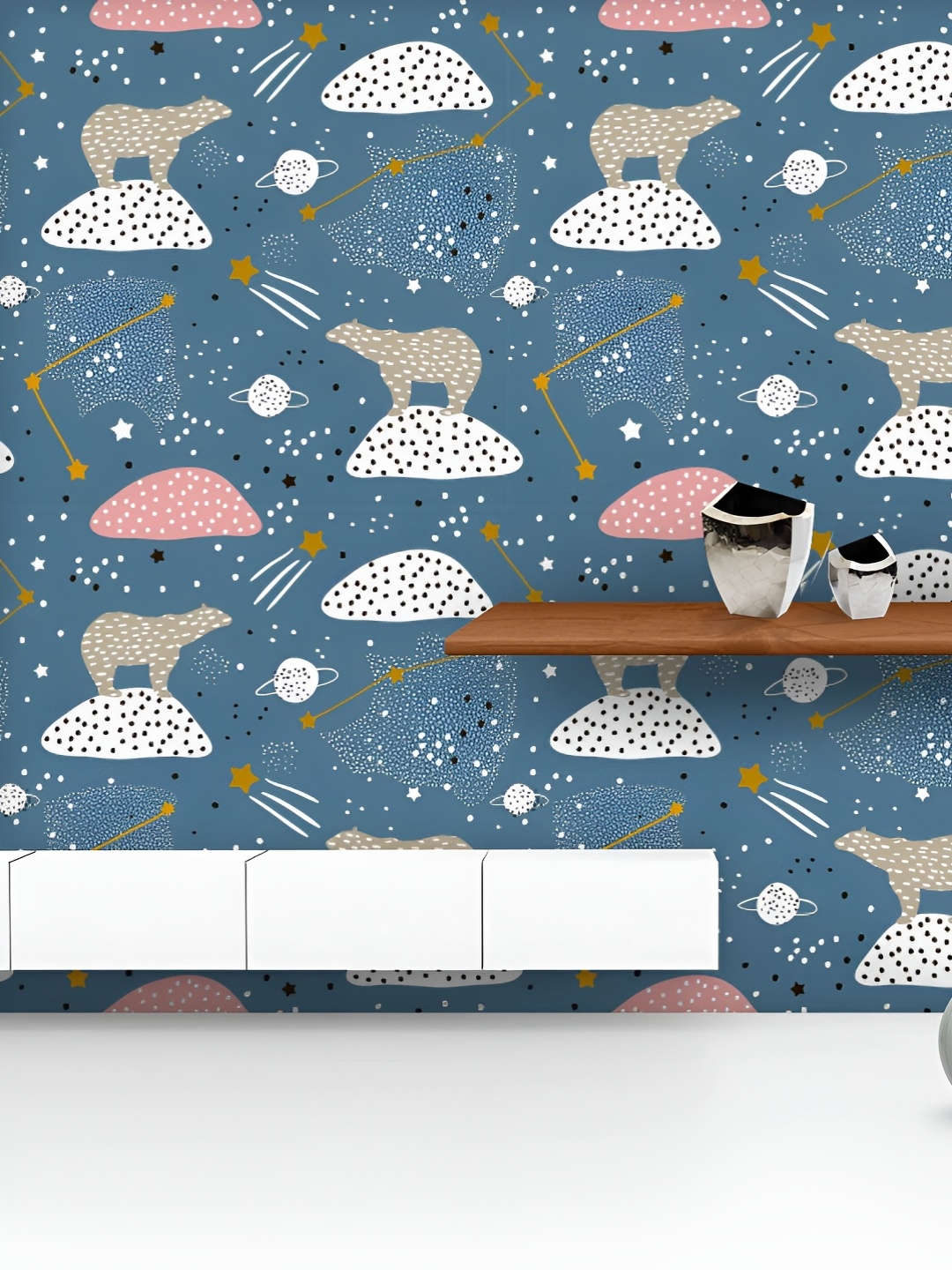 ArtzFolio Printed UV-Resistant Anti-Bacterial Polar Bears Constellations Peel & Stick Wallpaper, Multi
ArtzFolio Printed UV-Resistant Anti-Bacterial Polar Bears Constellations Peel & Stick Wallpaper, Multi