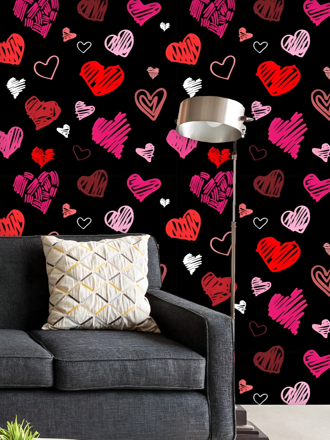 ArtzFolio Printed UV-Resistant Anti-Bacterial Love Heart Peel & Stick Wallpaper, Multi 
ArtzFolio Printed UV-Resistant Anti-Bacterial Love Heart Peel & Stick Wallpaper, Multi