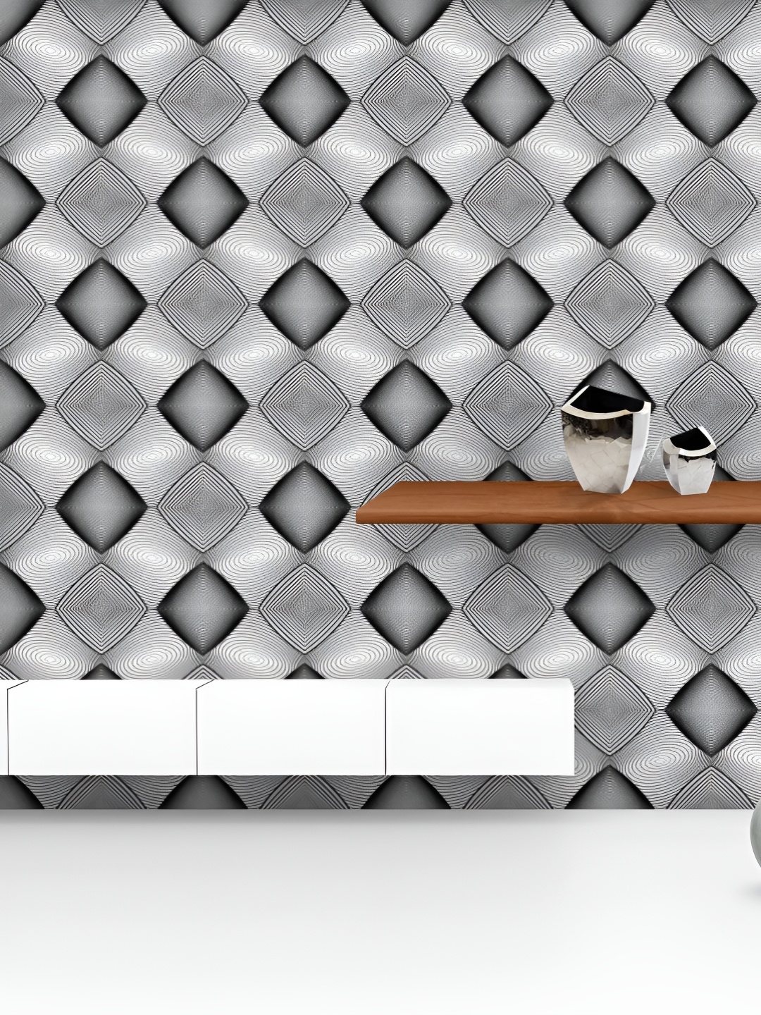 ArtzFolio Printed UV-Resistant Anti-Bacterial Monochrome Diamond Peel & Stick Wallpaper, Multi
ArtzFolio Printed UV-Resistant Anti-Bacterial Monochrome Diamond Peel & Stick Wallpaper, Multi