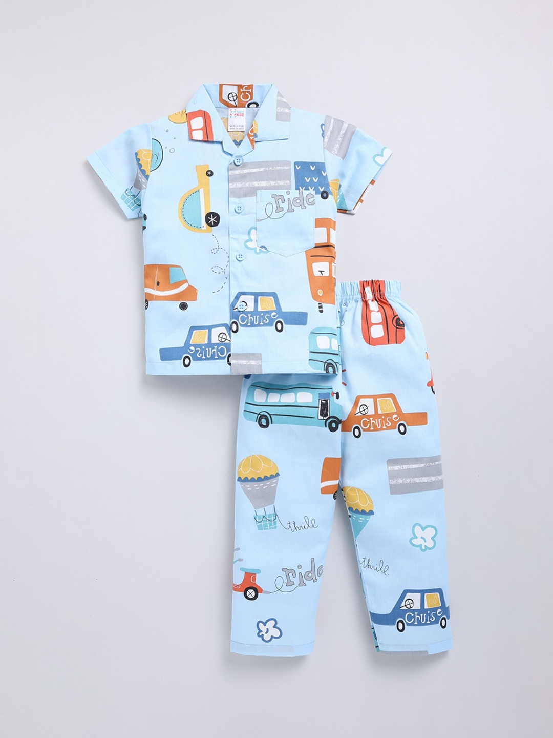 NAUTI KIDZ Boys Conversational Printed Pure Cotton Shirt Collar Half Sleeves Night suit, Blue
NAUTI KIDZ Boys Conversational Printed Pure Cotton Shirt Collar Half Sleeves Night suit, Blue