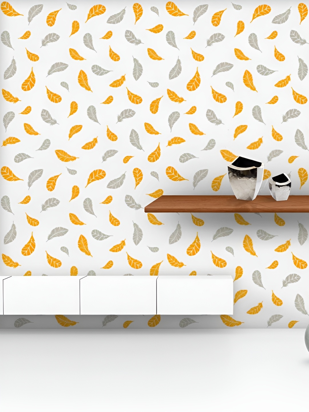 ArtzFolio Printed UV-Resistant Anti-Bacterial Gold Silver Feathers Peel & Stick Wallpaper, Multi
ArtzFolio Printed UV-Resistant Anti-Bacterial Gold Silver Feathers Peel & Stick Wallpaper, Multi