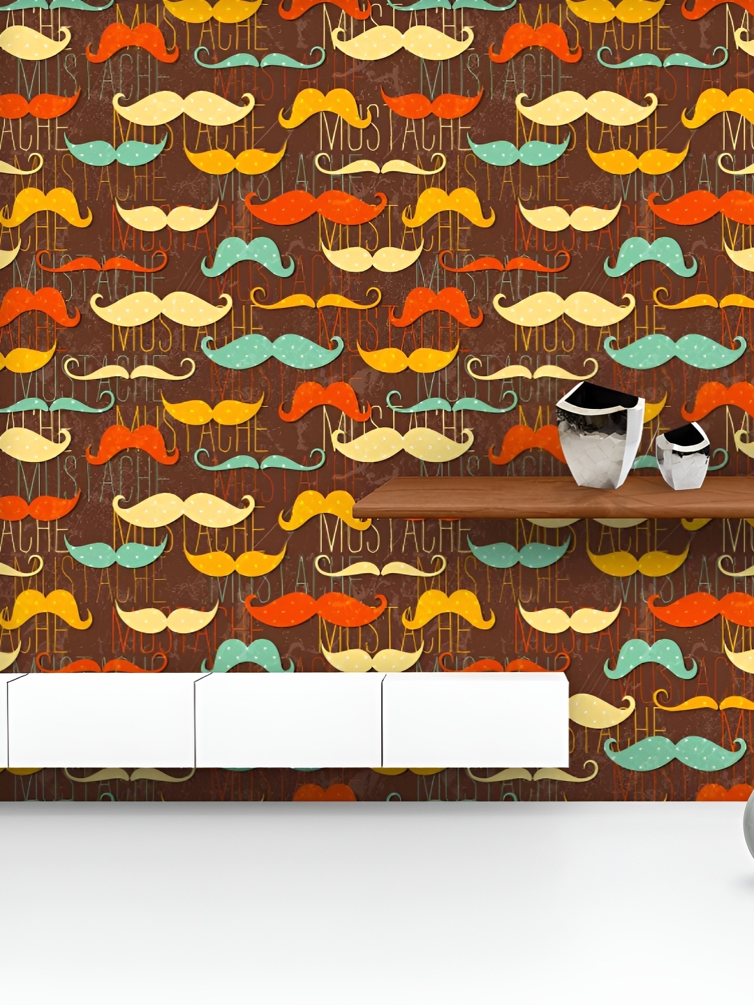 ArtzFolio Printed UV-Resistant Anti-Bacterial Vintage Mustache Peel & Stick Wallpaper, Multi
ArtzFolio Printed UV-Resistant Anti-Bacterial Vintage Mustache Peel & Stick Wallpaper, Multi