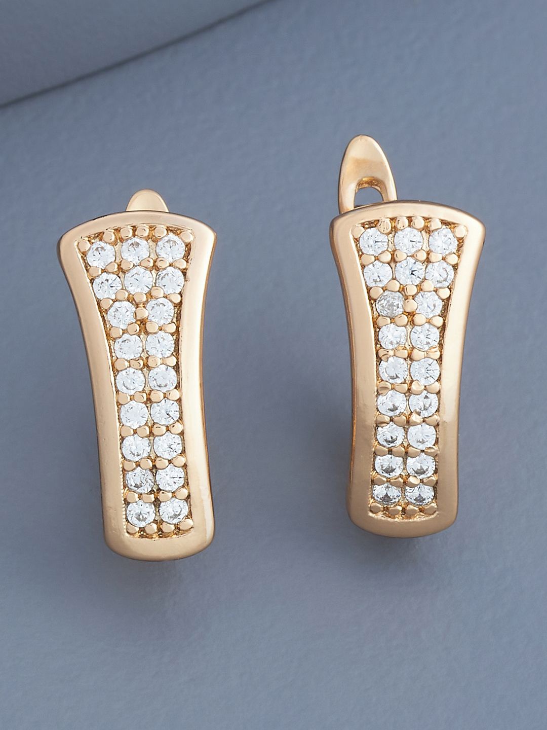 Kushal's Fashion Jewellery Gold-Plated Zircon Stone Studded Contemporary Hoop Earrings
Kushal's Fashion Jewellery Gold-Plated Zircon Stone Studded Contemporary Hoop Earrings