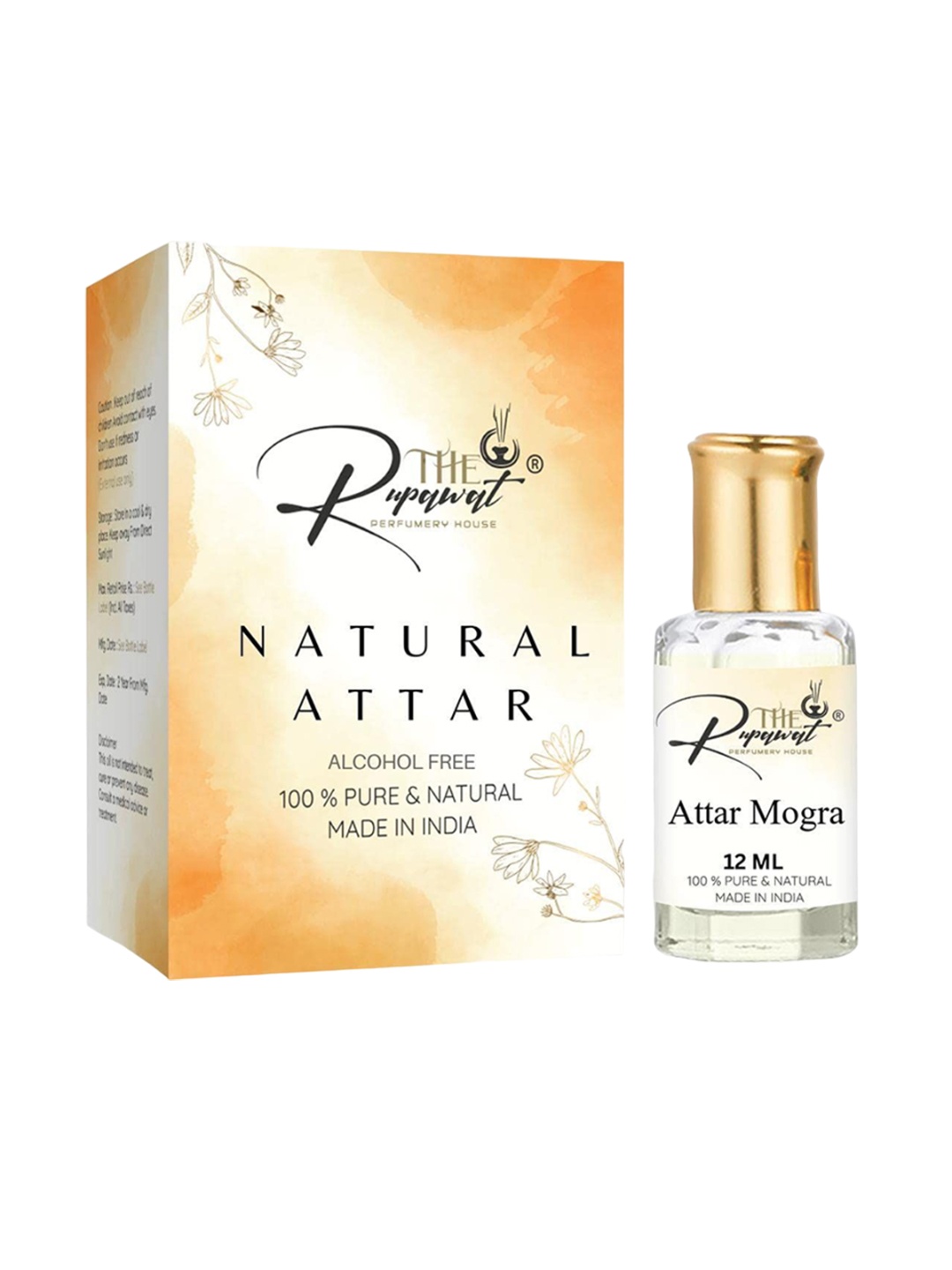 THE RUPAWAT Perfumery House Attar Mogra 100% Natural & Pure Alcohol Free Attar - 12 ml, Transparent
THE RUPAWAT Perfumery House Attar Mogra 100% Natural & Pure Alcohol Free Attar - 12 ml, Transparent