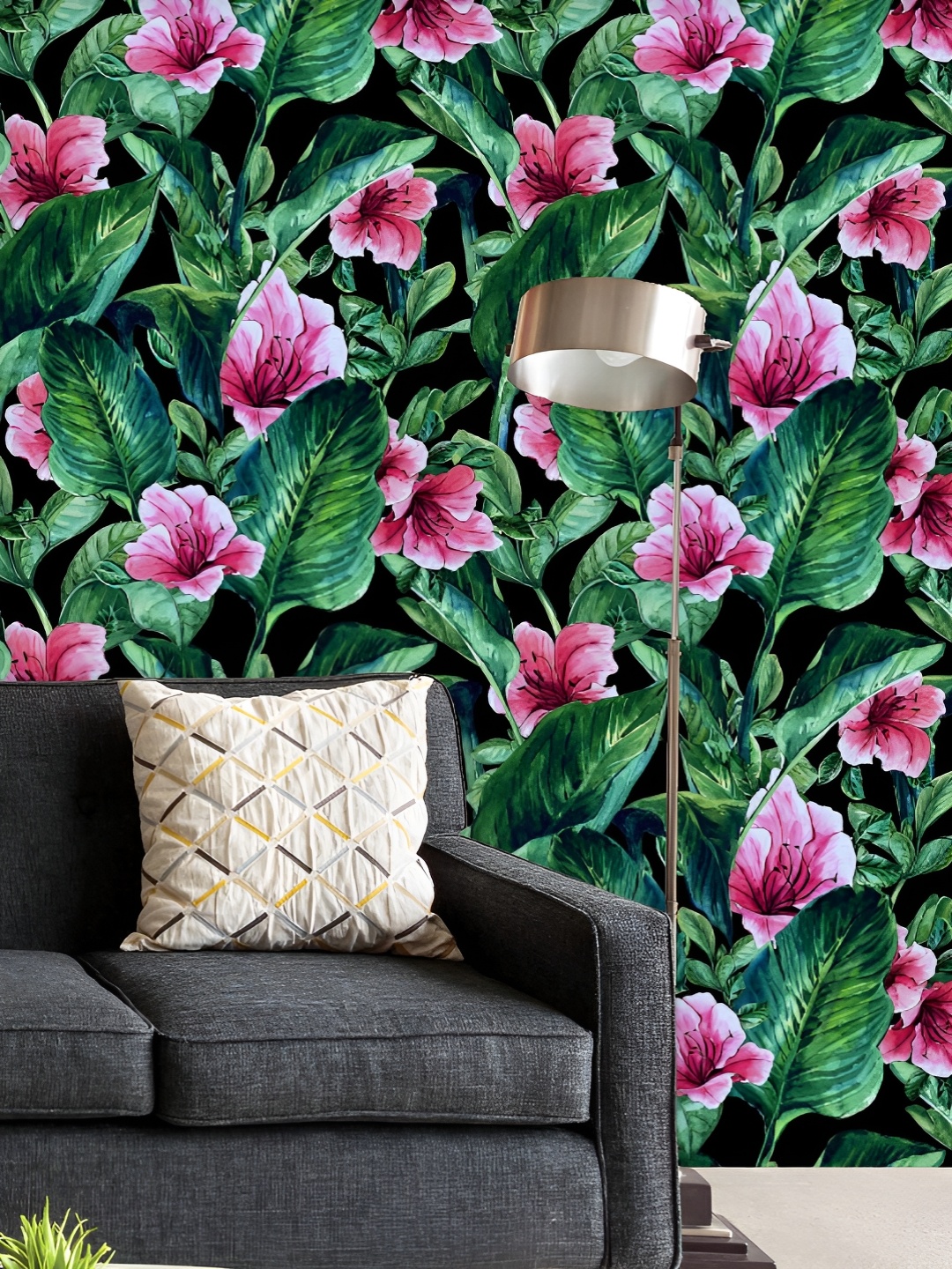 ArtzFolio Printed UV-Resistant Anti-Bacterial Tropical Leaves Hibiscus Flowers Peel & Stick Wallpaper, Multi
ArtzFolio Printed UV-Resistant Anti-Bacterial Tropical Leaves Hibiscus Flowers Peel & Stick Wallpaper, Multi