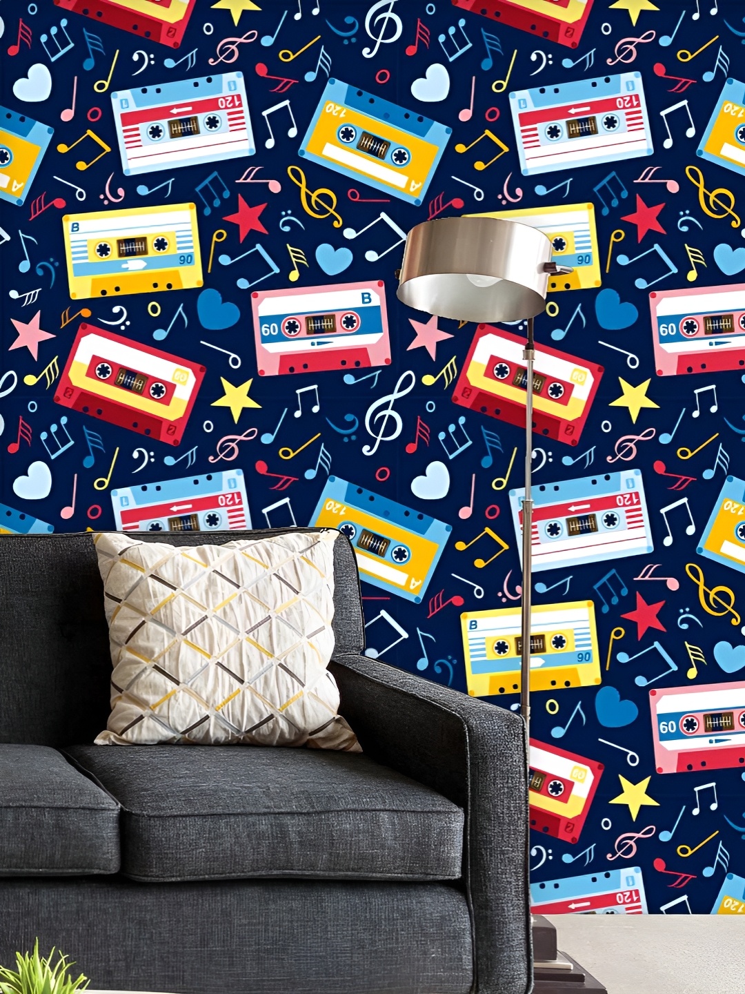 ArtzFolio Printed UV-Resistant Anti-Bacterial Music CassettesPeel & Stick Wallpaper, Multi
ArtzFolio Printed UV-Resistant Anti-Bacterial Music CassettesPeel & Stick Wallpaper, Multi