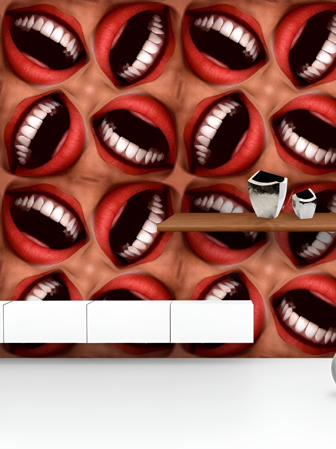 ArtzFolio Printed UV-Resistant Anti-Bacterial Smiling Mouths Peel & Stick Wallpaper, Multi
ArtzFolio Printed UV-Resistant Anti-Bacterial Smiling Mouths Peel & Stick Wallpaper, Multi