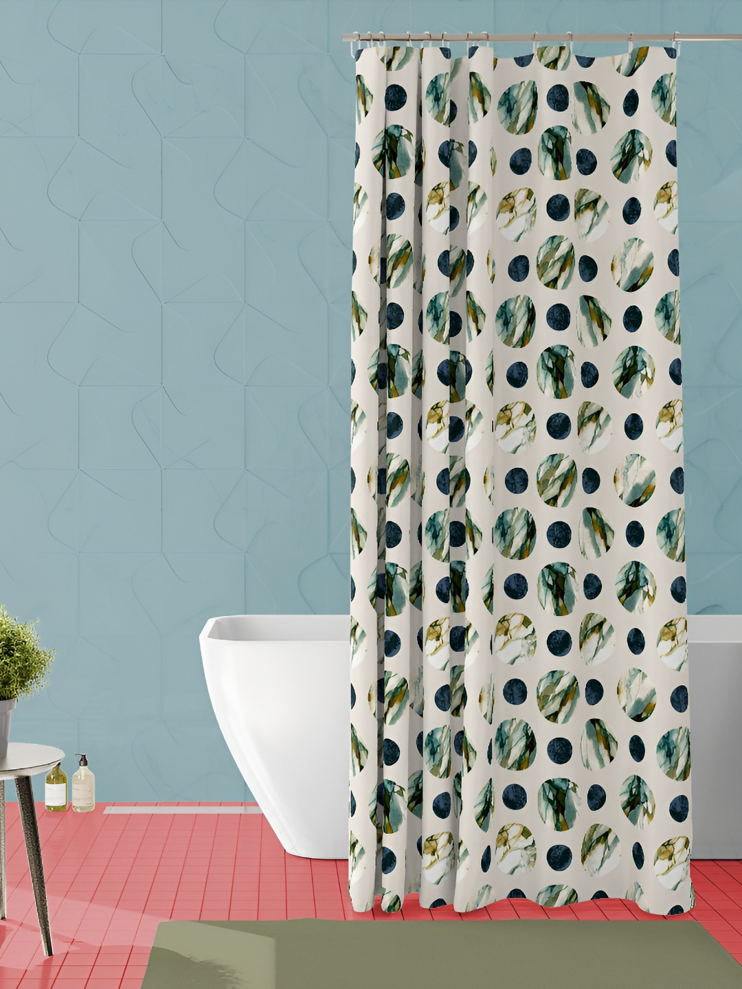 ArtzFolio Single Piece Waterproof Polyester Shower Curtain, Multi 
ArtzFolio Single Piece Waterproof Polyester Shower Curtain, Multi