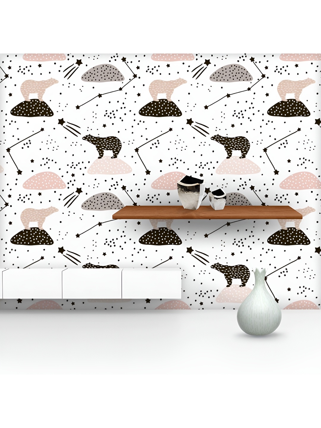 ArtzFolio Printed UV-Resistant Anti-Bacterial Polar Bears Constellations Peel & Stick Wallpaper, Multi
ArtzFolio Printed UV-Resistant Anti-Bacterial Polar Bears Constellations Peel & Stick Wallpaper, Multi