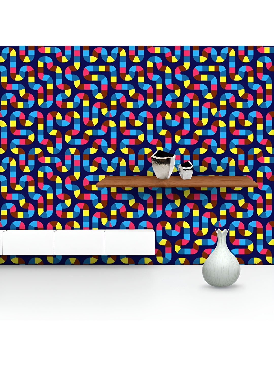 ArtzFolio Printed UV-Resistant Anti-Bacterial Geometric Abstract Curves Peel & Stick Wallpaper, Multi
ArtzFolio Printed UV-Resistant Anti-Bacterial Geometric Abstract Curves Peel & Stick Wallpaper, Multi