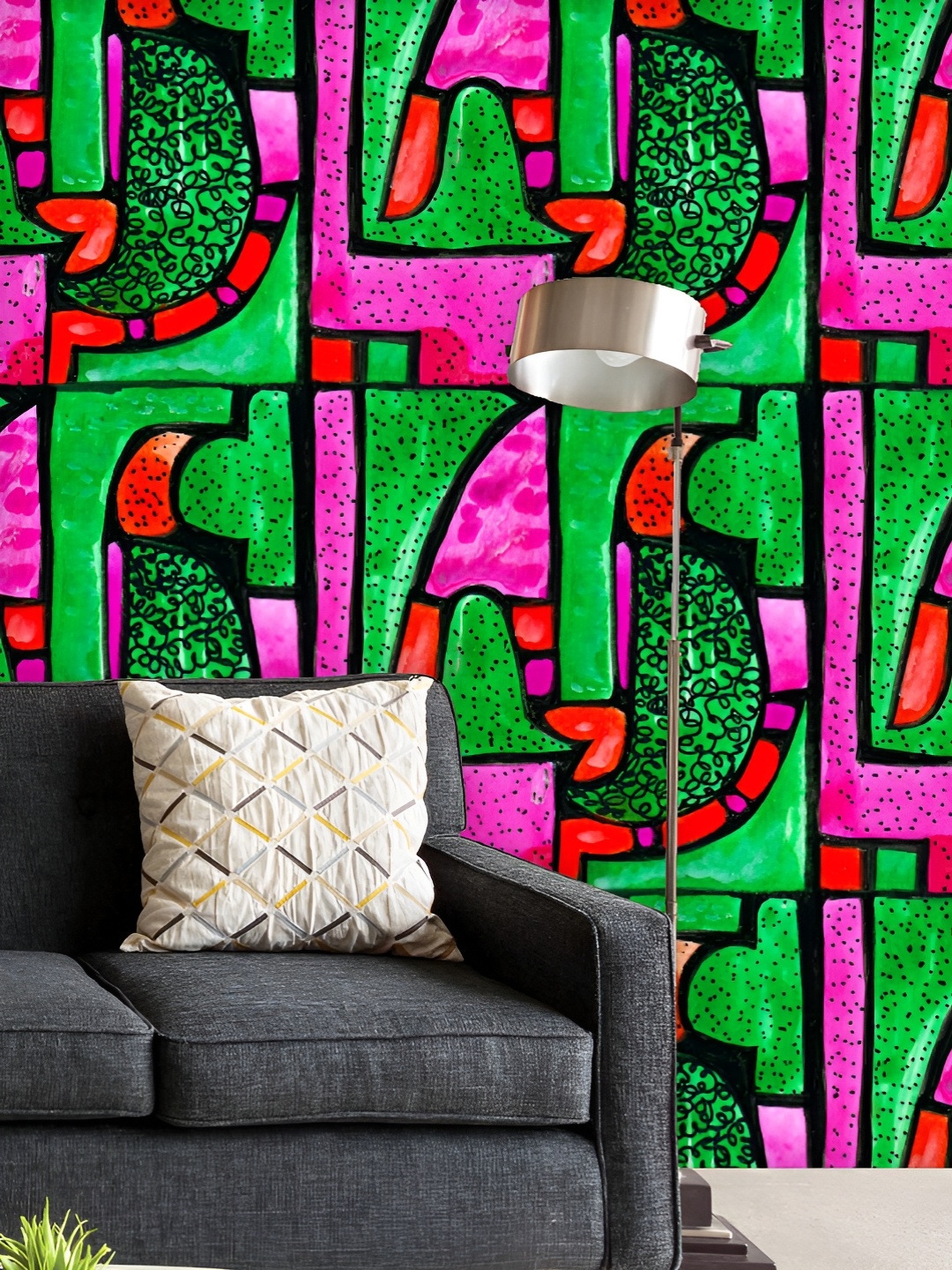 ArtzFolio Printed UV-Resistant Anti-Bacterial Abstract Geometric Pattern Peel & Stick Wallpaper, Multi
ArtzFolio Printed UV-Resistant Anti-Bacterial Abstract Geometric Pattern Peel & Stick Wallpaper, Multi
