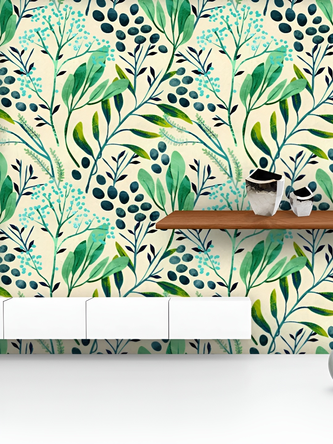 ArtzFolio Printed UV-Resistant Anti-Bacterial Green Floral Leaves Peel & Stick Wallpaper, Multi
ArtzFolio Printed UV-Resistant Anti-Bacterial Green Floral Leaves Peel & Stick Wallpaper, Multi