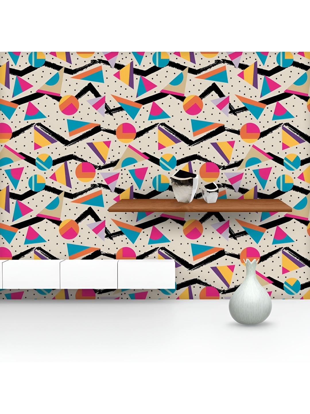 ArtzFolio Printed UV-Resistant Anti-Bacterial Retro Geometric Pattern Peel & Stick Wallpaper, Multi
ArtzFolio Printed UV-Resistant Anti-Bacterial Retro Geometric Pattern Peel & Stick Wallpaper, Multi