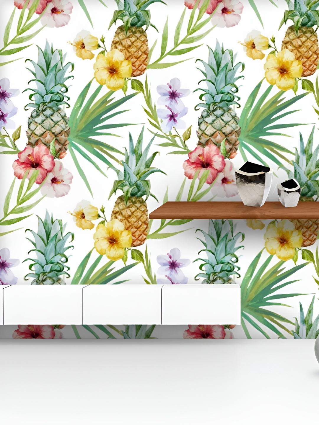 ArtzFolio Printed UV-Resistant Anti-Bacterial Pineapples HibiscusPeel & Stick Wallpaper, Multi
ArtzFolio Printed UV-Resistant Anti-Bacterial Pineapples HibiscusPeel & Stick Wallpaper, Multi