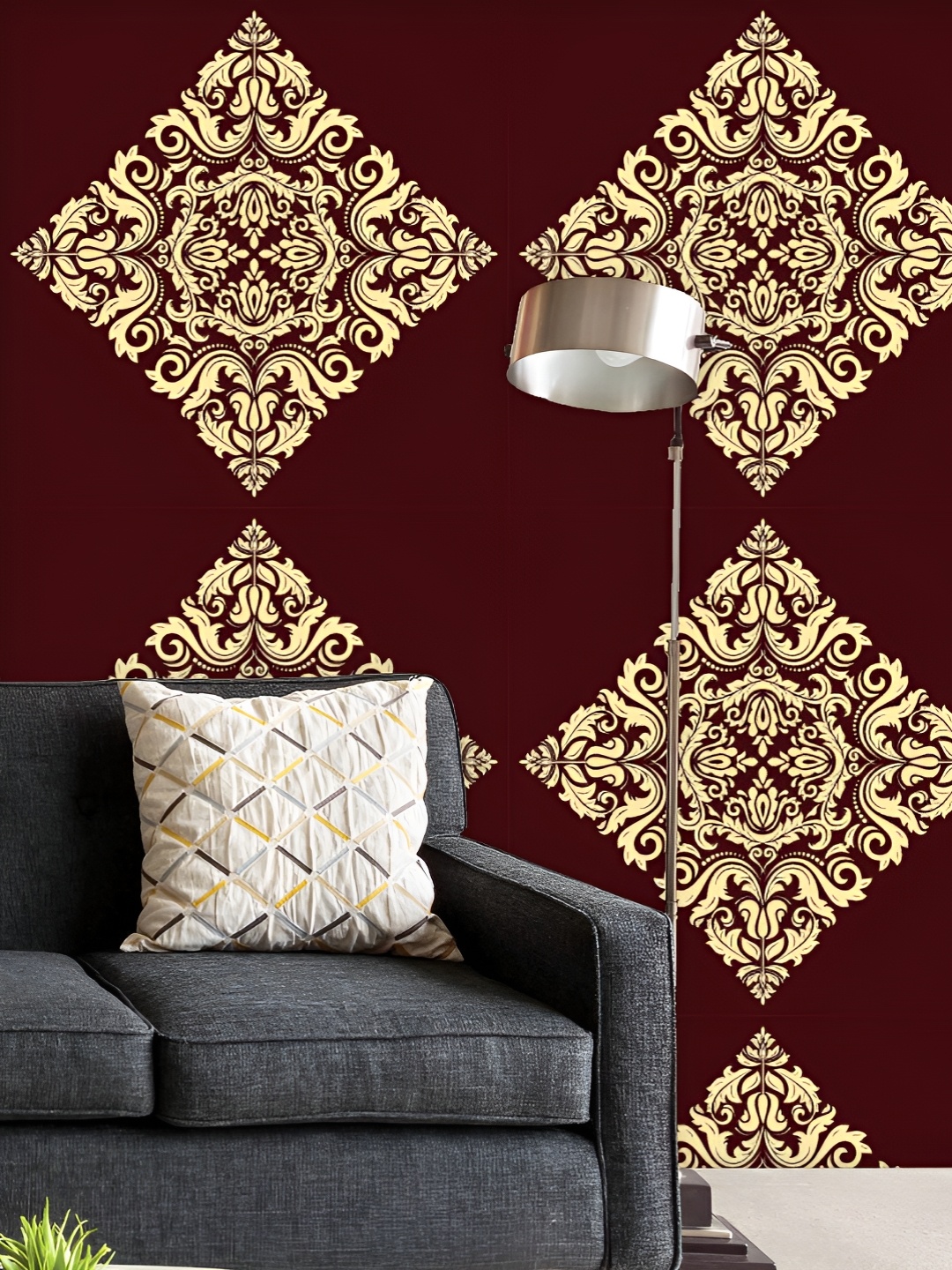 ArtzFolio Printed UV-Resistant Anti-Bacterial Oriental Arabesque And Floral Elements Peel & Stick Wallpaper, Multi
ArtzFolio Printed UV-Resistant Anti-Bacterial Oriental Arabesque And Floral Elements Peel & Stick Wallpaper, Multi