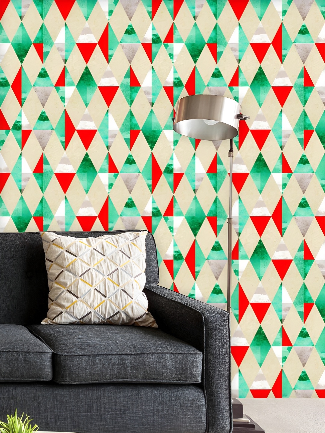 ArtzFolio Printed UV-Resistant Anti-Bacterial Geometric Harlequin Peel & Stick Wallpaper, Multi
ArtzFolio Printed UV-Resistant Anti-Bacterial Geometric Harlequin Peel & Stick Wallpaper, Multi