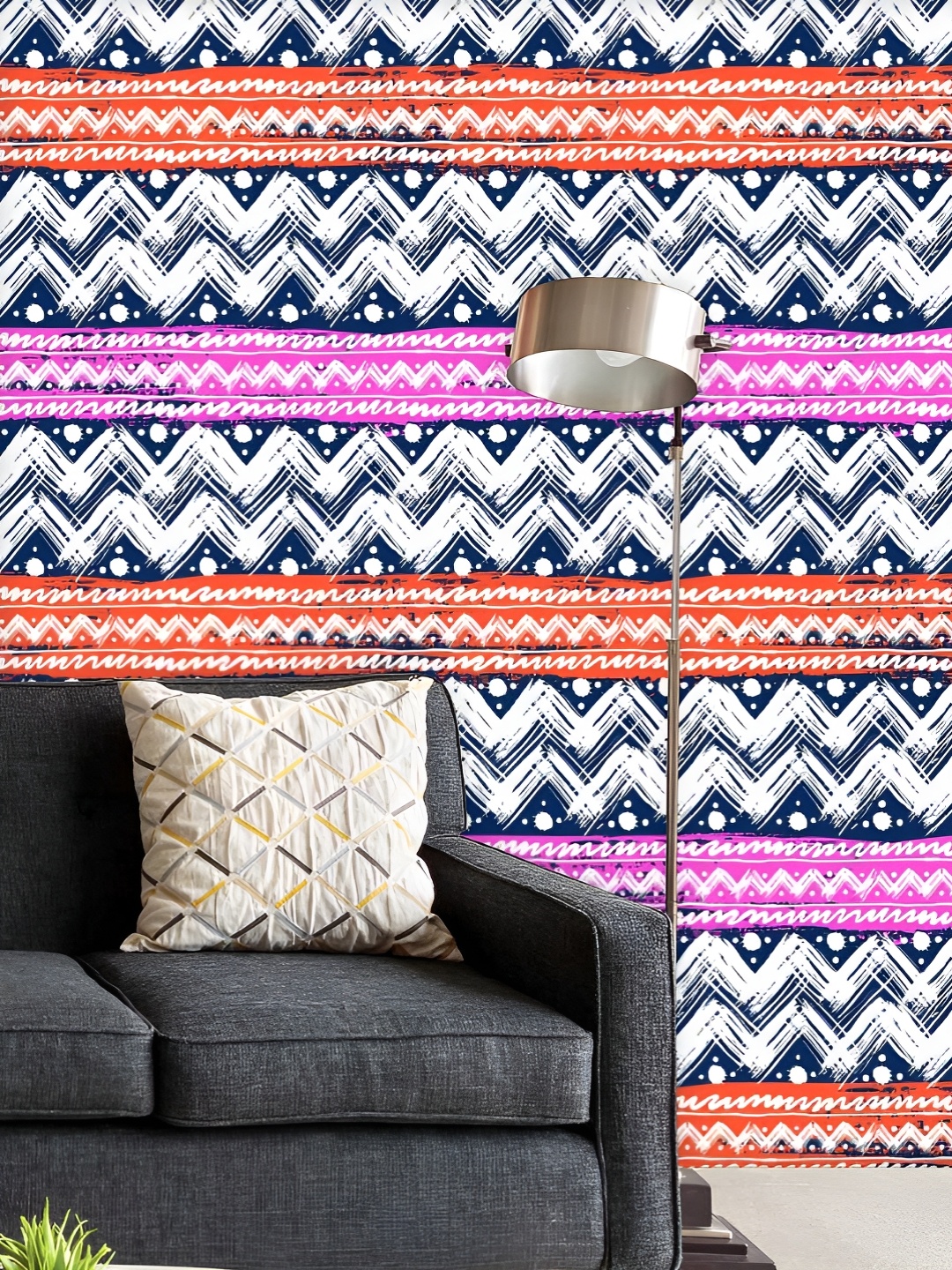 ArtzFolio Printed UV-Resistant Anti-Bacterial Bold Zigzag Peel & Stick Wallpaper, Multi
ArtzFolio Printed UV-Resistant Anti-Bacterial Bold Zigzag Peel & Stick Wallpaper, Multi