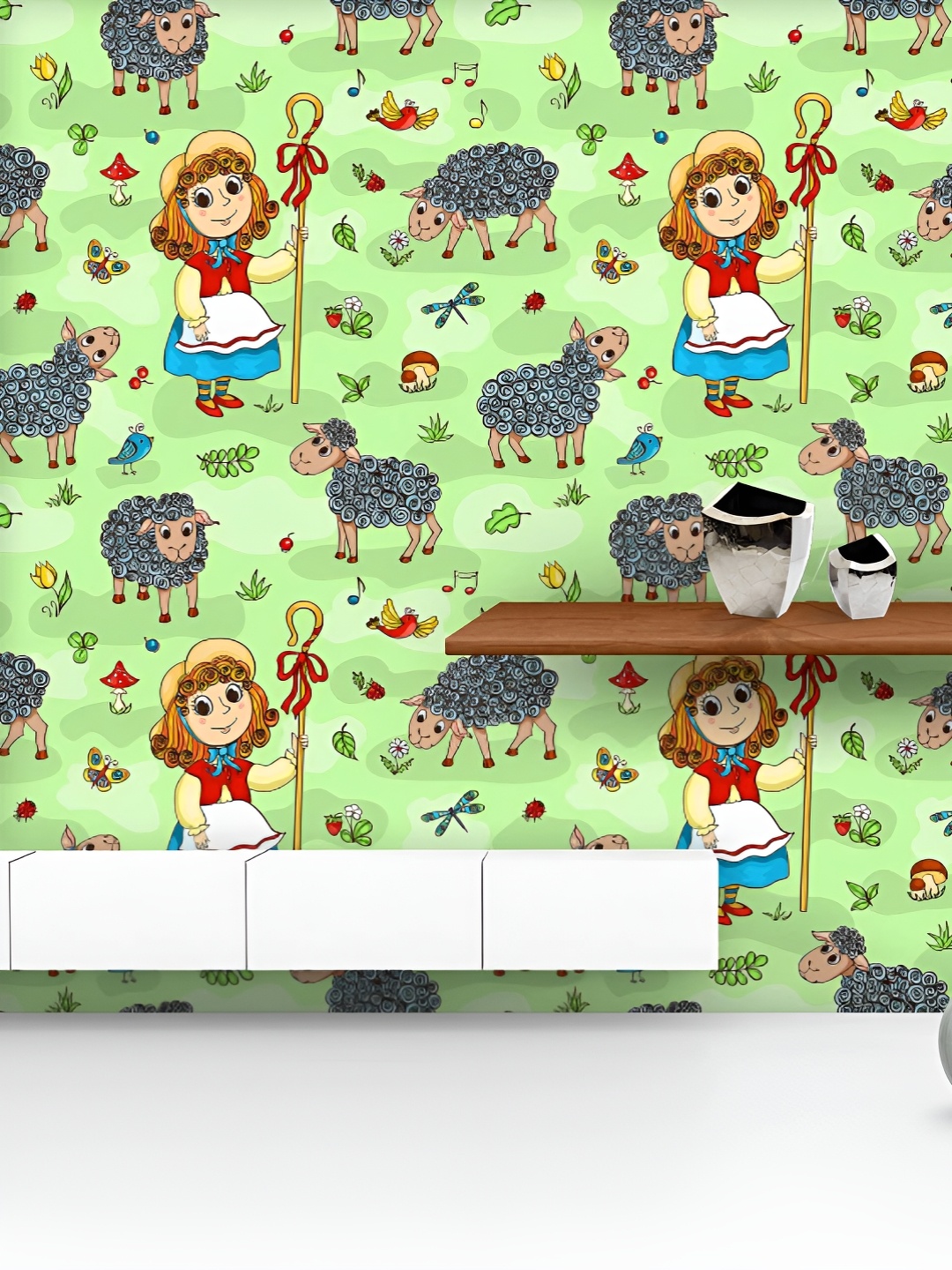 ArtzFolio Printed UV-Resistant Anti-Bacterial Cartoon Shepherd Girl Peel & Stick Wallpaper, Multi
ArtzFolio Printed UV-Resistant Anti-Bacterial Cartoon Shepherd Girl Peel & Stick Wallpaper, Multi