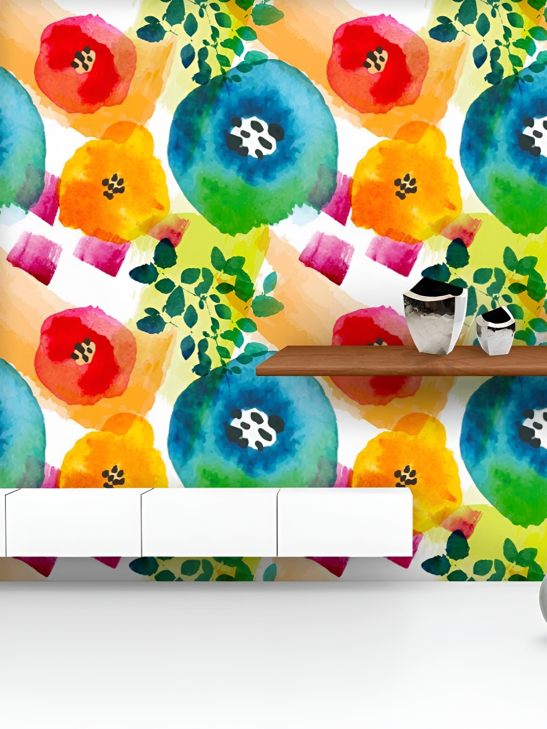 ArtzFolio Printed UV-Resistant Anti-Bacterial Watercolor Floral Pattern Peel & Stick Wallpaper, Multi
ArtzFolio Printed UV-Resistant Anti-Bacterial Watercolor Floral Pattern Peel & Stick Wallpaper, Multi