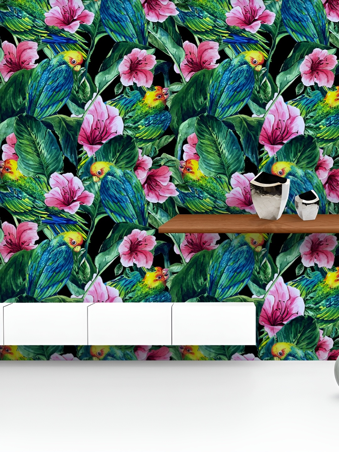 ArtzFolio Printed UV-Resistant Anti-Bacterial Tropical Leaves Hibiscus Flowers Peel & Stick Wallpaper, Multi
ArtzFolio Printed UV-Resistant Anti-Bacterial Tropical Leaves Hibiscus Flowers Peel & Stick Wallpaper, Multi