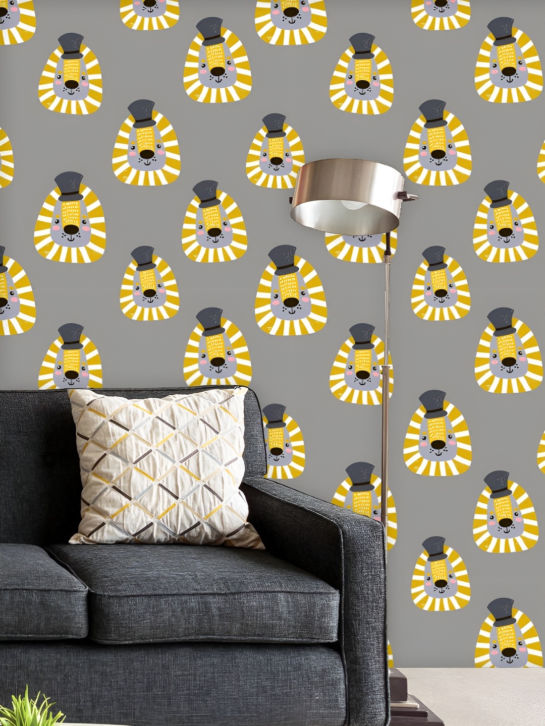 ArtzFolio Printed UV-Resistant Anti-Bacterial Kids Lion Faces Peel & Stick Wallpaper, Multi
ArtzFolio Printed UV-Resistant Anti-Bacterial Kids Lion Faces Peel & Stick Wallpaper, Multi