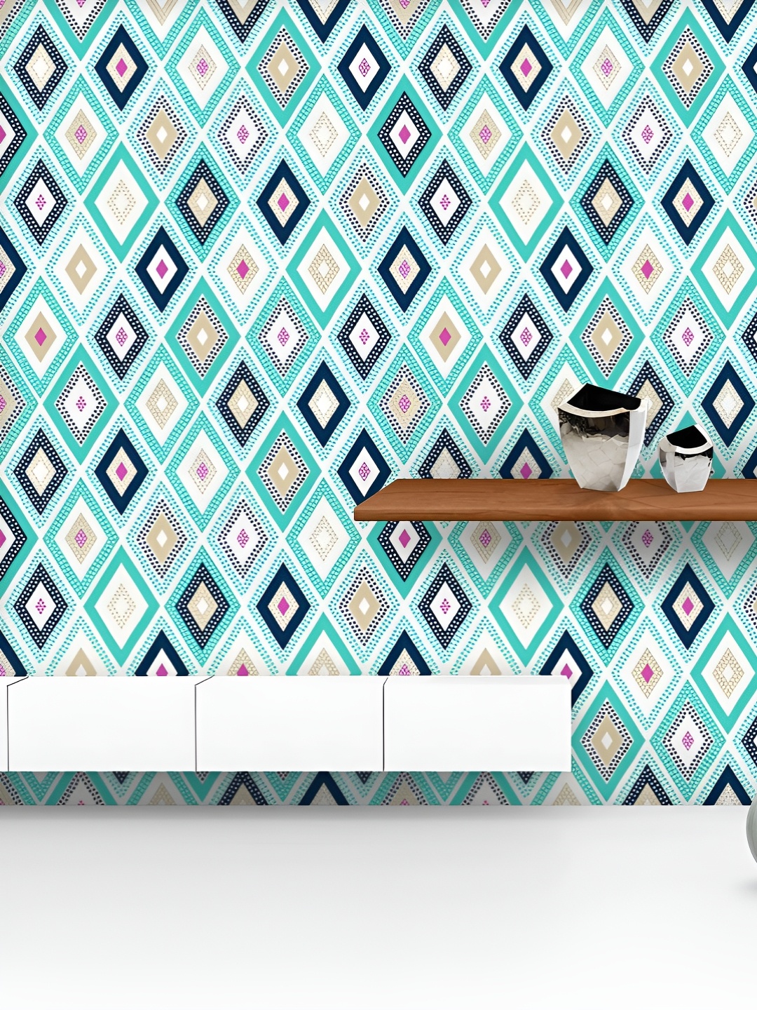 ArtzFolio Printed UV-Resistant Anti-Bacterial Dots Doodle Rhombus Peel & Stick Wallpaper, Multi
ArtzFolio Printed UV-Resistant Anti-Bacterial Dots Doodle Rhombus Peel & Stick Wallpaper, Multi